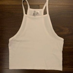 H&M | basic white halter top